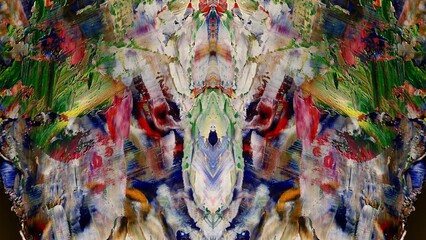 Fototapeta premium Abstract art background . Hand painting artwork on canvas .