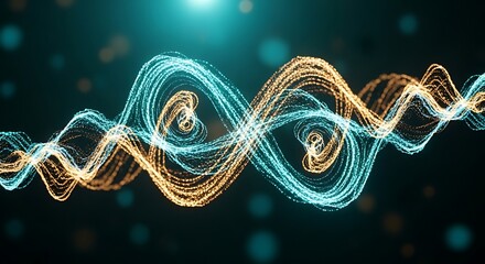 Stunning abstract wave pattern illuminating digital technology, perfect for modern backgrounds, graphic design, and innovative tech concepts, dynamic energy flow