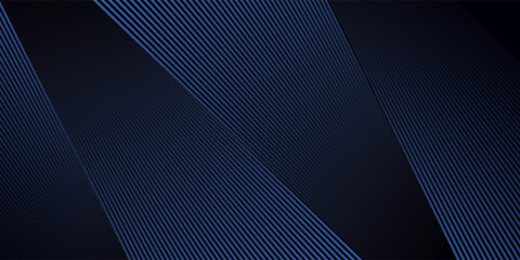 Modern dark blue banner background with geometric diagonal overlay and glowing lines eps 10