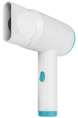 White and blue hair dryer