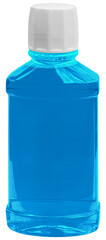 Blue water mouth wash in bottle