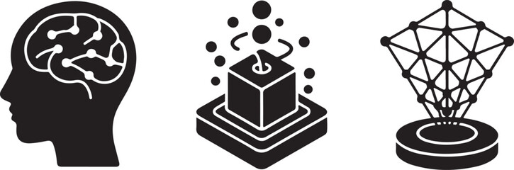 Hand-drawn vector illustration of a skull and a black cat next to a vintage wooden coffee grinder