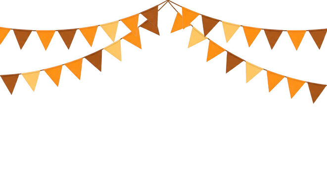 Festive fall bunting, perfect for autumn celebrations and seasonal decorations