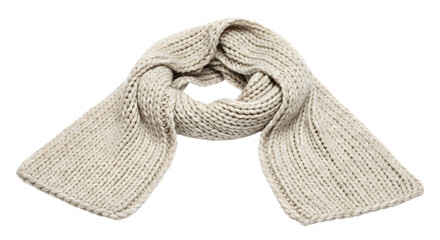 Luxurious neutral-toned chunky knit wool scarf elegantly displayed, showcasing its soft texture and warmth, perfect for stylish winter layering and cozy comfort in chilly weather