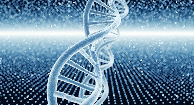 Discover the stunning DNA double helix structure with a modern, vibrant design perfect for science, research, or innovative healthcare marketing campaigns today