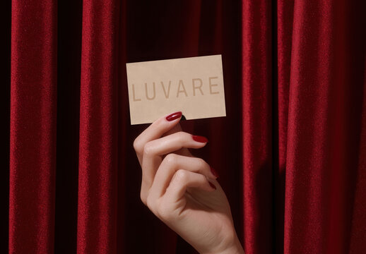 Elegant Hand Holding Business Card Mockup PSD