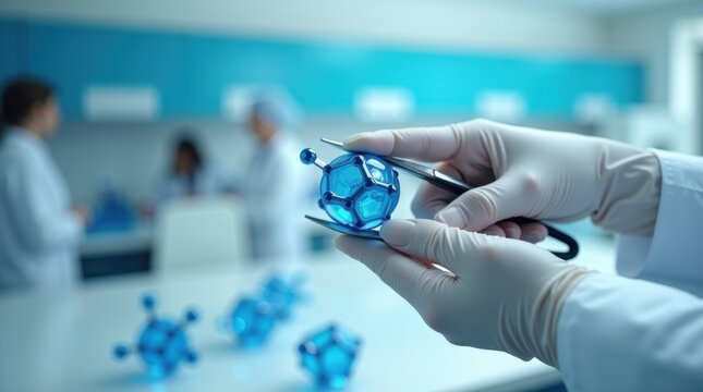 scientist working on a digital tablet