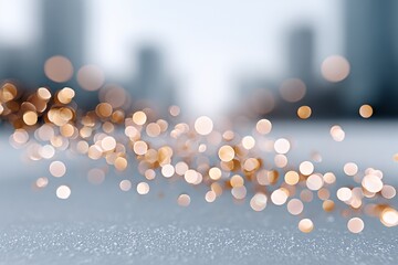 Blurry cityscape with a lot of light and dark spots