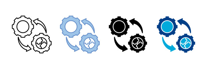 Integration  Icon Set Multiple Style Collection
