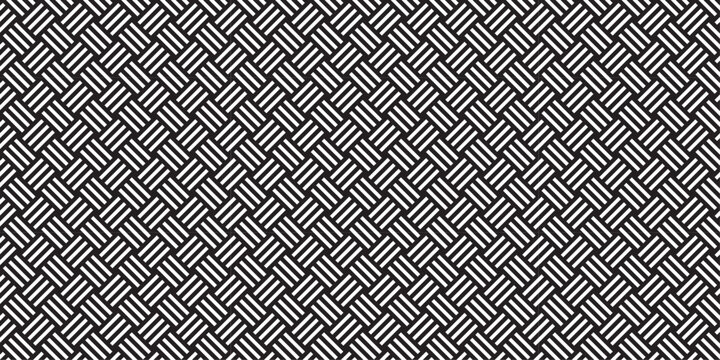 seamless black and white pattern texture repeat grid triangle square geometric type cube fabric pattern shapes cover template design.	