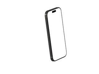 Clean, professional image of a modern smartphone with blank screen, perfect for app presentations or technology websites. High-resolution, easily customizable.