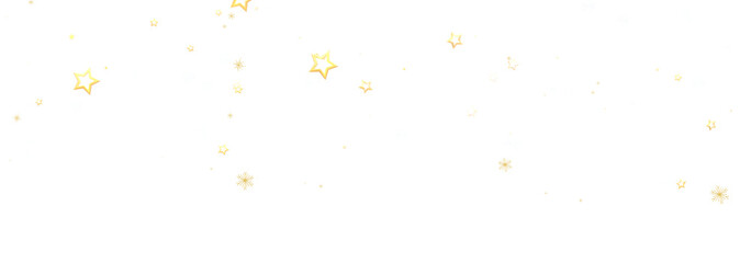 Beautiful image of golden stars scattered on a white background, perfect for festive designs.