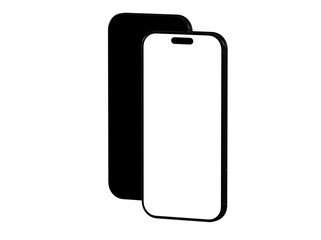 High-quality image of a modern smartphone mockup with a blank screen, perfect for app presentations and website designs.