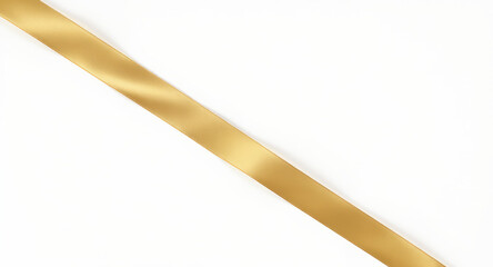 Luxurious golden satin ribbon diagonal accent adds elegance and sophistication for premium gift wrapping event decor and branding