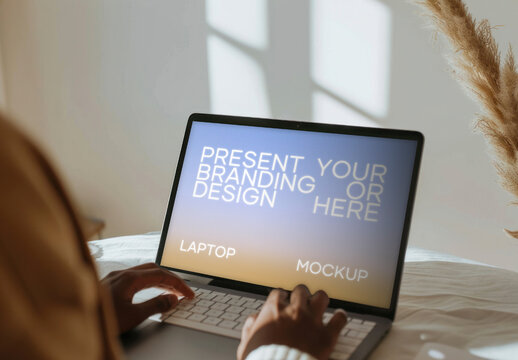 Laptop Branding Mockup Design PSD