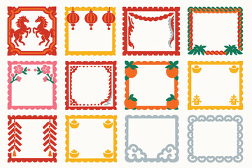 Chinese New Year Themed Decorative Frames for Celebration