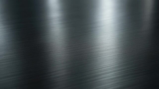 Smooth light reflection on brushed metal surface