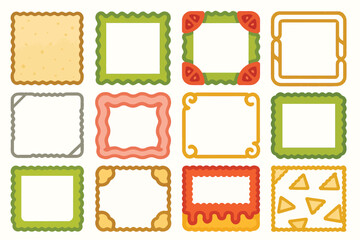 Sandwich Inspired Decorative Frames with Fun Shapes and Colors