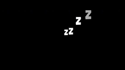 zzz sleep animation on transparent background 4K - Powered by Adobe