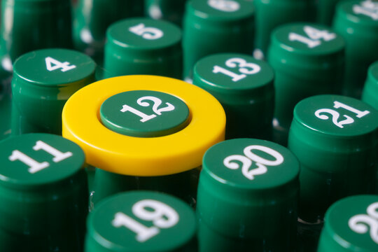 Highlight Number Twelve with Yellow Circle – Concept of Important Date, Deadline, Anniversary, planning, schedule, and time management