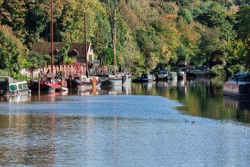 River Medway at Allington near Maidstone in Kent, England