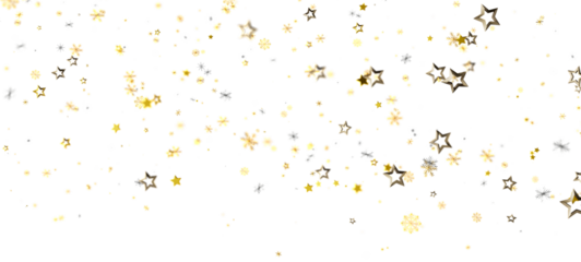 Festive background with golden stars and snowflakes against white. Ideal for holiday or celebratory designs, adding a touch of elegance and joy.