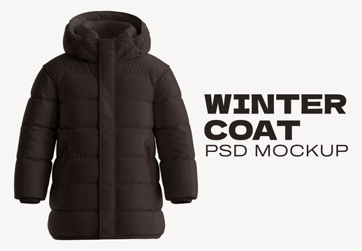 Winter Coat PSD Mockup