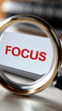 Capture clear focus with a lens on written words in an office setting during the day