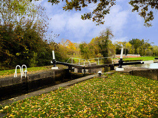 Hatton locks Grand Union Canal Warwickshire England UK