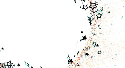 Abstract star design for a frame or border against a clean white backdrop. Ideal for celebration, party, and holiday-themed visuals. Perfect for