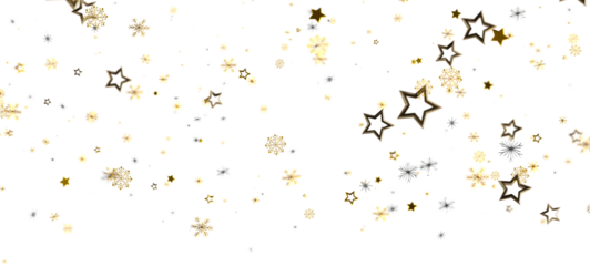 A festive abstract background featuring golden stars and snowflakes. Perfect for holiday designs, greeting cards, or elegant event promotion.