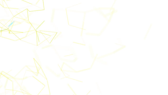 Modern abstract geometric illustration with connection and technology concept. Ideal for business and science projects. Light green lines on whi