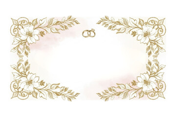 golden frame with floral ornament