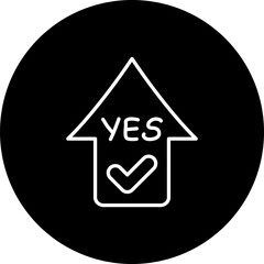 Yes Up Arrow Icon