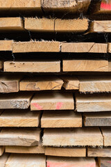 Texture of Wooden Boards Stacked Together