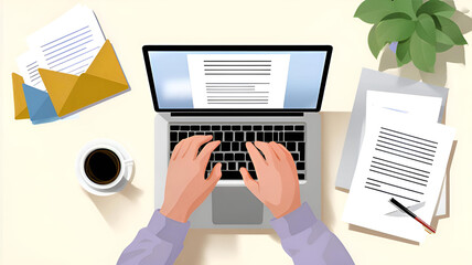 businesswoman working on laptop