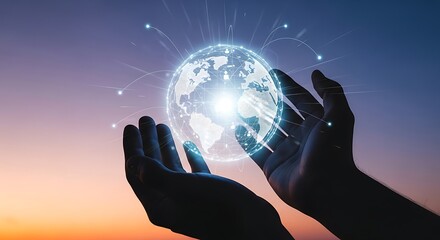 Conceptual Image of Global Business and Internet