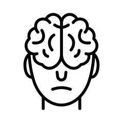 Dementia icon vector image. Can be used for Psychology.