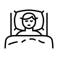 Healthy Sleeping icon vector image. Can be used for Psychology.