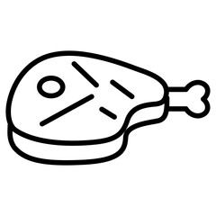 Meat icon vector image. Can be used for Nutrition.