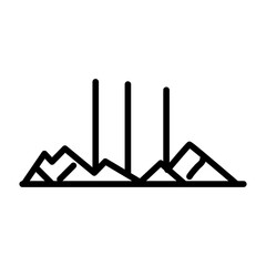 Charcoal icon vector image. Can be used for Trekking.