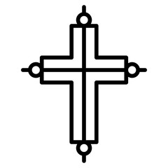 Latin Cross icon vector image. Can be used for Carnival.