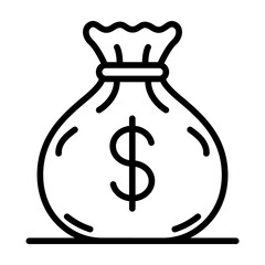 Money Bag icon vector image. Can be used for Carnival.