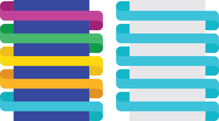 Colorful Layered Stripes Abstract Vector