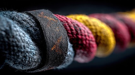 Suspension training bands hang in dynamic tension against a gym wall bathed in dramatic, colorful lighting