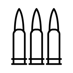 Bullets icon vector image. Can be used for Shooting.