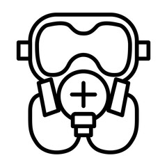 Oxygen Mask icon vector image. Can be used for Shooting.