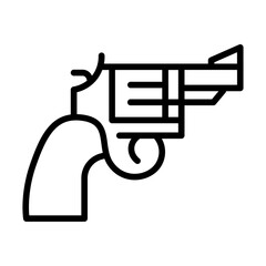Revolver icon vector image. Can be used for Shooting.