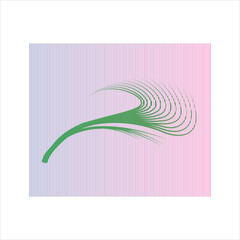 Abstract Curved Symmetry over Black and White Striped Background &ndash; Optical Illusion Design
