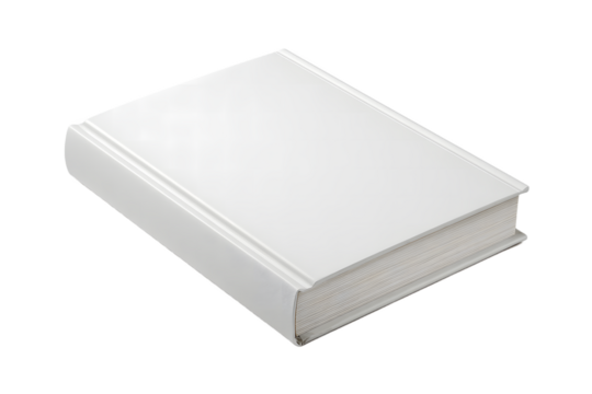 Elegant White Book Mockup for Presentations and Visualizations of Literary Works and Bound Manuscripts